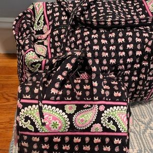 Vera Bradley weekend bag and makeup organiser